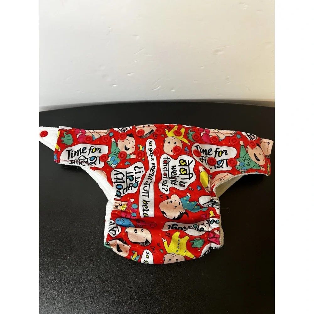 2x SuperBottoms Baby Cloth Diaper – One Size Adjustable, Reusable Dinosaur Print
